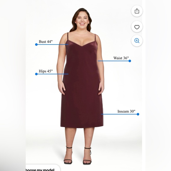 Time and Tru Plum Velvet Slip Dress - Picture 4 of 4